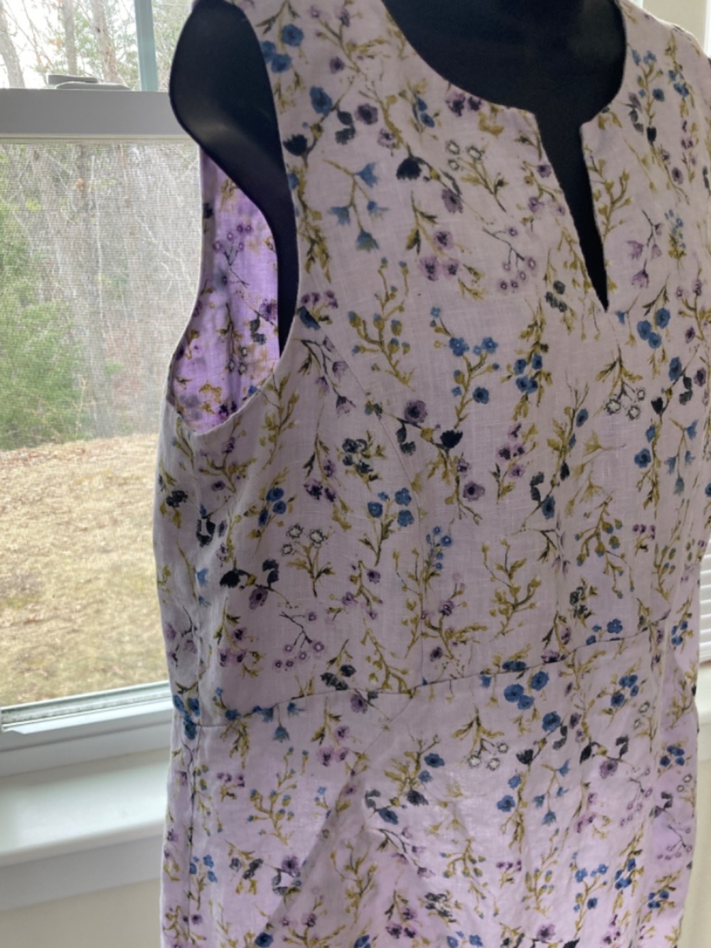 J Jill I Love Linen Floral Shift Dress / M Petite